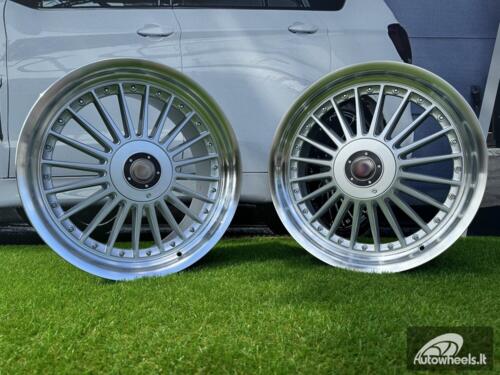 Ratlankis Alpina style with lip 18X10J 4X100/4X108 ET15 73.1 Silver with polished lip for BMW E30