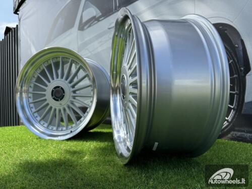 Ratlankis Alpina style with lip 18X10J 4X100/4X108 ET15 73.1 Silver with polished lip for BMW E30