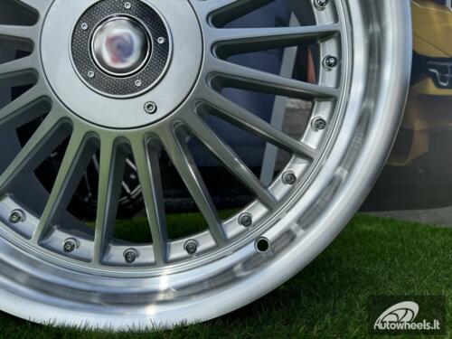Ratlankis Alpina style with lip 18X10J 4X100/4X108 ET15 73.1 Silver with polished lip for BMW E30
