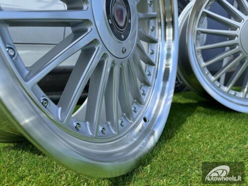 Ratlankis Alpina style with lip 18X10J 4X100/4X108 ET15 73.1 Silver with polished lip for BMW E30