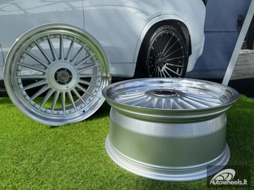Ratlankis Alpina style with lip 18X10J 4X100/4X108 ET15 73.1 Silver with polished lip for BMW E30
