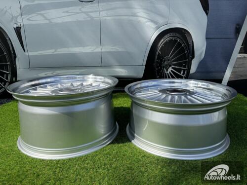 Ratlankis Alpina style with lip 18X10J 4X100/4X108 ET15 73.1 Silver with polished lip for BMW E30