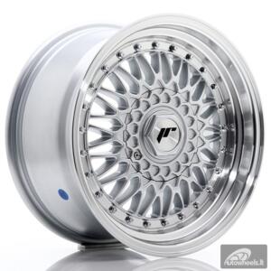 JR Wheels JR9 16x8 ET25 4x100/108 Silver w/Machined Lip+Silver Rivets