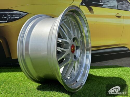 Ratlankis R18x9  5X120  ET  15  74.1  A1025  Silver Shining+Polished Lip (SSPL)  For RACIN  (P)  (Rear+Front Style BBS)