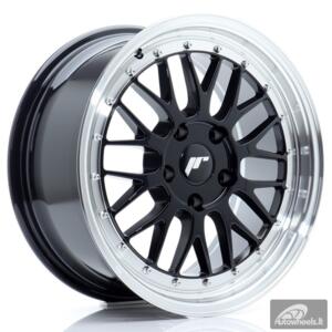 JR Wheels JR23 17x8 ET35 5x100 Gloss Black w/Machined Lip