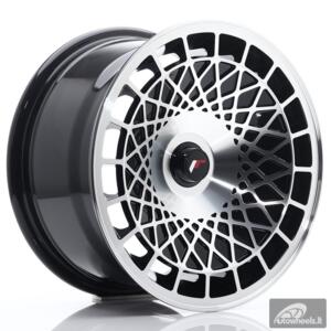 JR Wheels JR14 15x8 ET20-25 Blank Gloss Black Machined Face