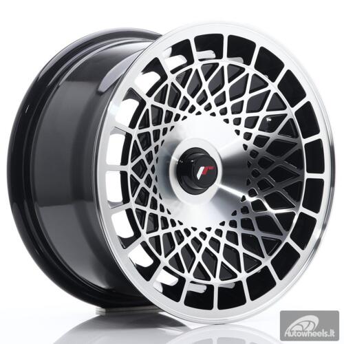 JR Wheels JR14 15x8 ET20-25 Blank Gloss Black Machined Face