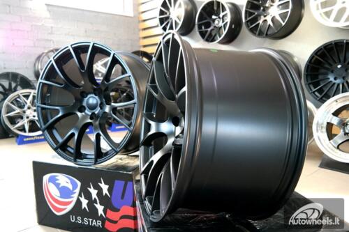 Ratlankis R20x9.5  5X115  ET  18  71.5  B5054  Black Half Matt (BLHM)  For RACIN  (K2)  (DODGE (Rear+Front))