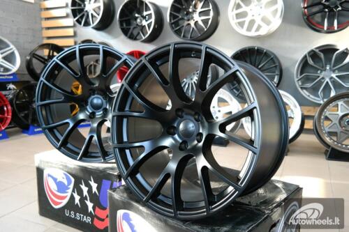 Ratlankis R20x9.5  5X115  ET  18  71.5  B5054  Black Half Matt (BLHM)  For RACIN  (P)  (DODGE (Rear+Front))