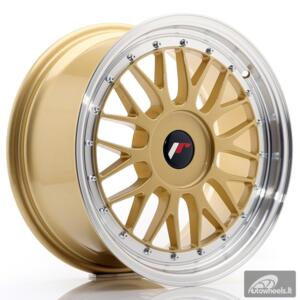 JR Wheels JR23 17x8 ET20-45 BLANK Gold w/Machined Lip