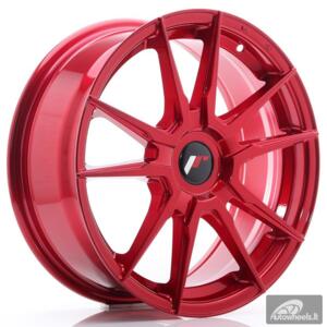 JR Wheels JR21 17x7 ET35-40 Blank Platinium Red