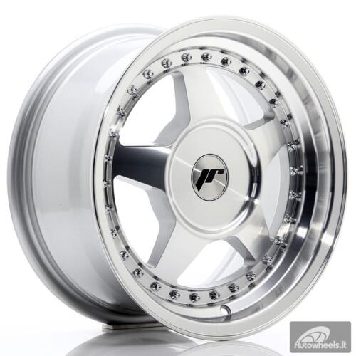 JR Wheels JR6 15x7 ET20-35 BLANK Silver Machined Face