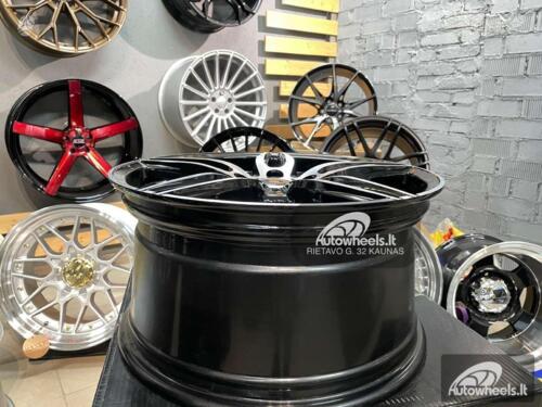 Ratlankis 228 AMG Double 5 Spoke E Class style 18X8J 5X112 ET43 66.6 Black diamond