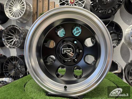 Ratlankis Meller 4x4 Off Road Land Cruiser style R16X10J 6X139.7 ET-48 110.1 Black half matt with polished lip