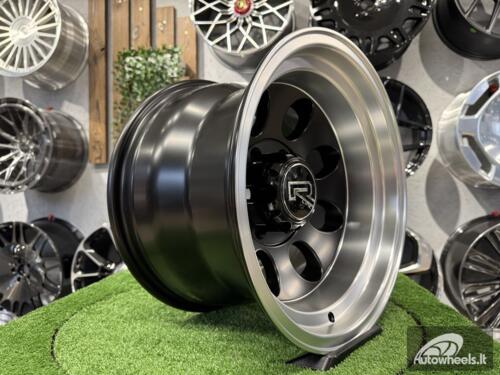 Ratlankis Meller 4x4 Off Road Land Cruiser style R16X10J 6X139.7 ET-48 110.1 Black half matt with polished lip