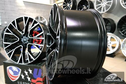 Ratlankis ADR Rauton Luxury M Sport Style 22X9.5J 5X112 ET32 66.6 Black polished 