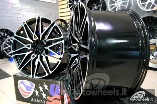 Ratlankis BMW X5/X6 818M Style 22X10J 5X112 ET32 66.6 Black polished