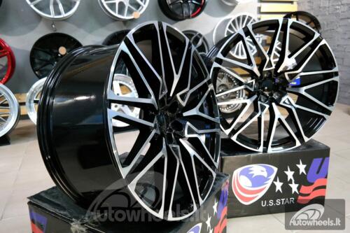 Ratlankis BMW X5/X6 818M Style 22X10J 5X112 ET32 66.6 Black polished