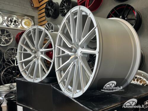 Ratlankis Haxer HX06F Hybrid Forged 21X10.5J 5X112 ET40 66.5 Polished silver half matt