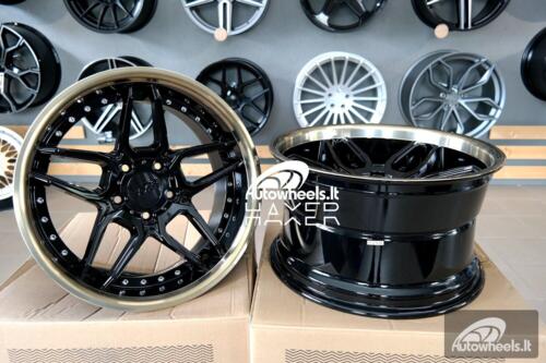Ratlankis Haxer HX030 18X8.5J 5X120 ET20 74.1 Black with gold lip