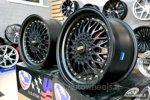 Ratlankis BBS RS style 18X8.5J 5X120/5X112 ET20 74.1 Black with gold rivets