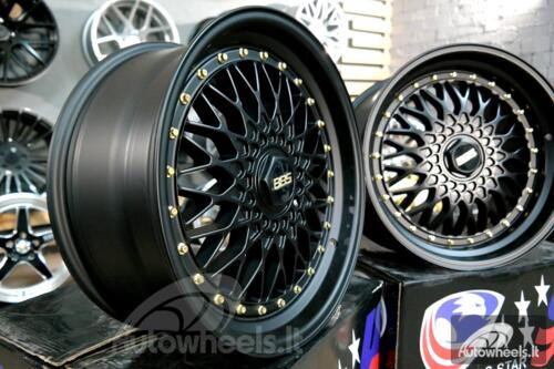 Ratlankis BBS RS style 18X8.5J 5X120/5X112 ET20 74.1 Black with gold rivets