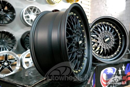 Ratlankis BBS RS style 18X8.5J 5X120/5X112 ET20 74.1 Black with gold rivets