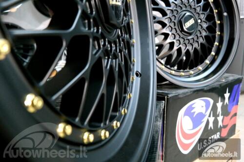 Ratlankis BBS RS style 18X8.5J 5X120/5X112 ET20 74.1 Black with gold rivets