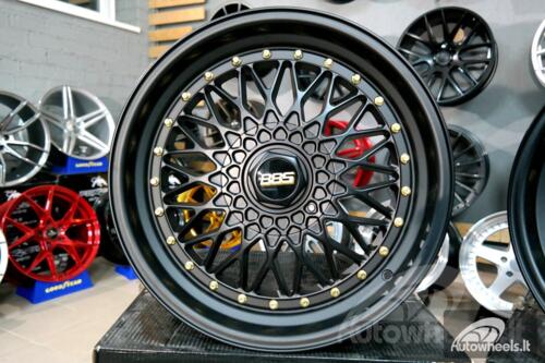 Ratlankis BBS RS style 18X8.5J 5X120/5X112 ET20 74.1 Black with gold rivets
