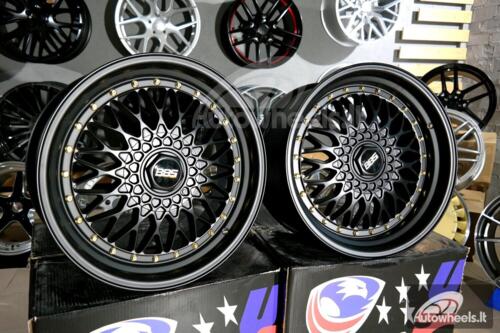 Ratlankis BBS RS style 18X8.5J 5X120/5X112 ET20 74.1 Black with gold rivets