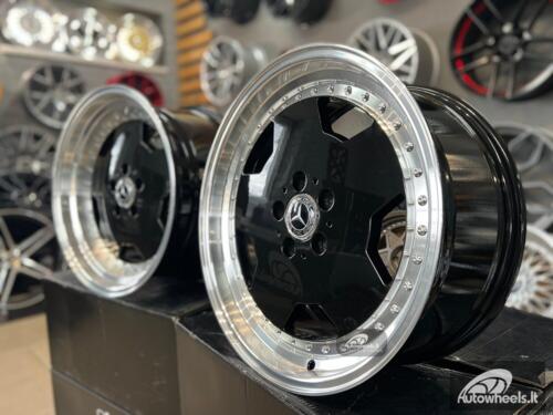 Ratlankis Mercedes-Benz AMG Monoblock Aero 3 Performa 18X8J 5X112 ET35 66.6 Black with polished lip