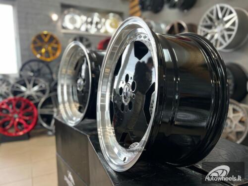 Ratlankis Mercedes-Benz AMG Monoblock Aero 3 Performa 18X8J 5X112 ET35 66.6 Black with polished lip