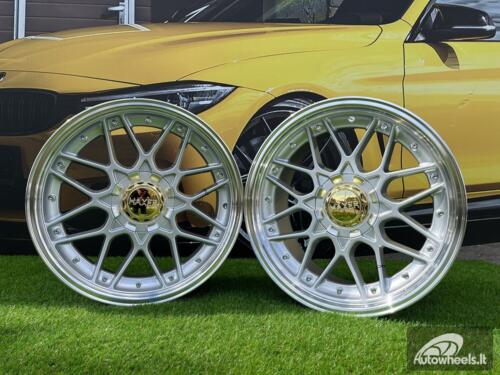 Ratlankis Haxer HX025 R18X9J 5X112/120 ET35 72.6 Silver polished with gold rivets