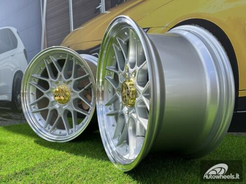 Ratlankis Haxer HX025 R18X9J 5X112/120 ET35 72.6 Silver polished with gold rivets
