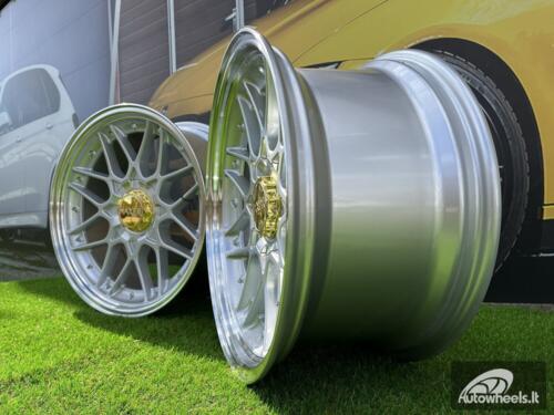 Ratlankis Haxer HX025 R18X9J 5X112/120 ET35 72.6 Silver polished with gold rivets