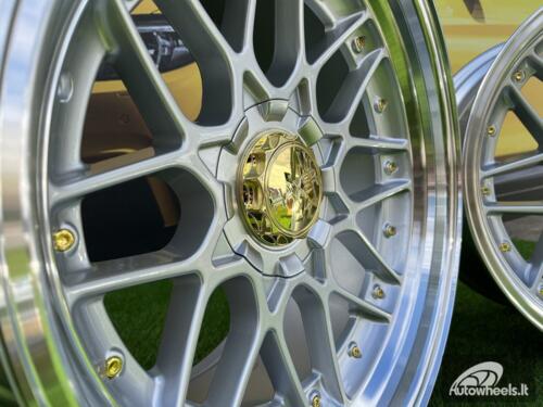 Ratlankis Haxer HX025 R18X9J 5X112/120 ET35 72.6 Silver polished with gold rivets