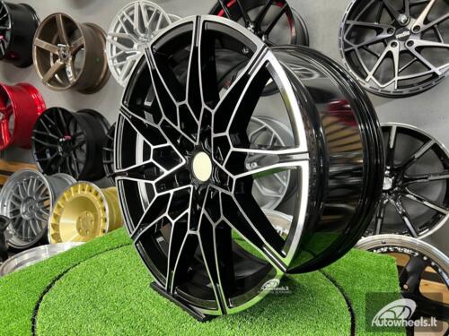 Ratlankis Nuckle 826M style 19X9J 5X120 ET38 72.6 Black polished