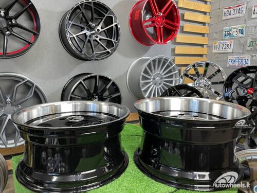 Ratlankis Larzon Monoblock R18X9.5J 5X112 ET35 66.6mm. Black with polished lip