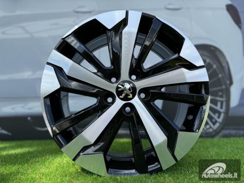 Ratlankis R17x7  5X108  ET  42  65.1  B5837  Black Polished (MB)  For PEUG  (K2)