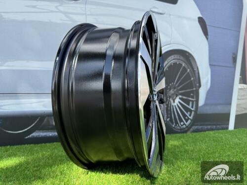 Ratlankis R17x7  5X108  ET  42  65.1  B5837  Black Polished (MB)  For PEUG  (L6)