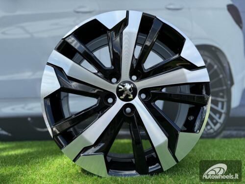 Ratlankis R17x7  5X108  ET  42  65.1  B5837  Black Polished (MB)  For PEUG  (L6+K4)