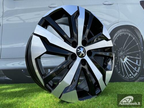 Ratlankis R17x7  5X108  ET  42  65.1  B5837  Black Polished (MB)  For PEUG  (L6+K4+P)