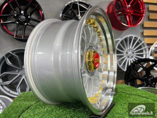 Ratlankis Laredo BBS LM style 15X8J 4X100/5X100 ET15 73.1 Silver with polished lip