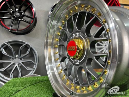 Rtlankis Laredo BBS LM style 15X8J 4X100/5X100 ET15 73.1 Grey with polished lip