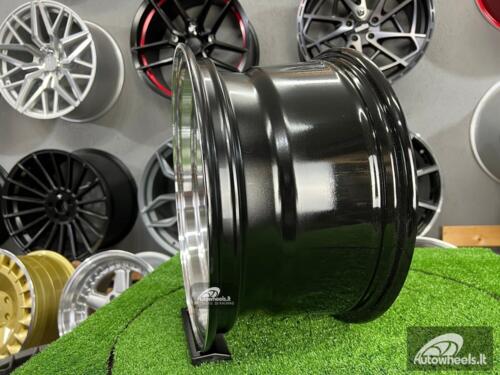 Ratlankis JDM AME A3C Style 15X8J 4X100 ET25 73.1 Black with polished lip