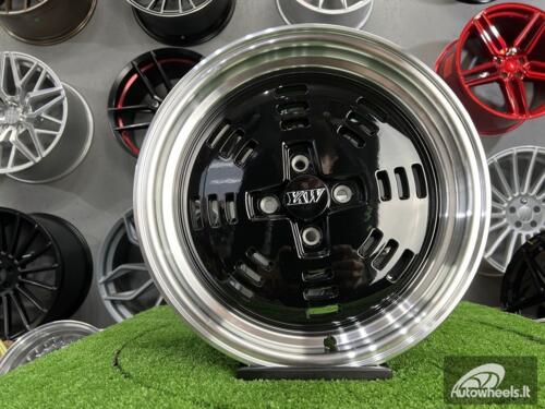 Ratlankis JDM AME A3C Style | R15X8J 4X100 ET25 73.1 Black with polished lip