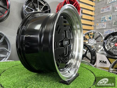 Ratlankis JDM AME A3C Style | R15X8J 4X100 ET25 73.1 Black with polished lip
