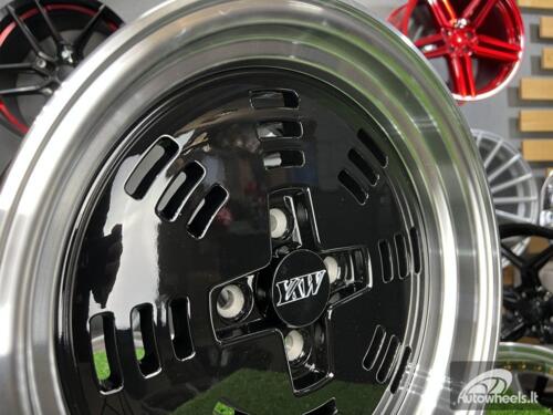 Ratlankis JDM AME A3C Style | R15X8J 4X100 ET25 73.1 Black with polished lip