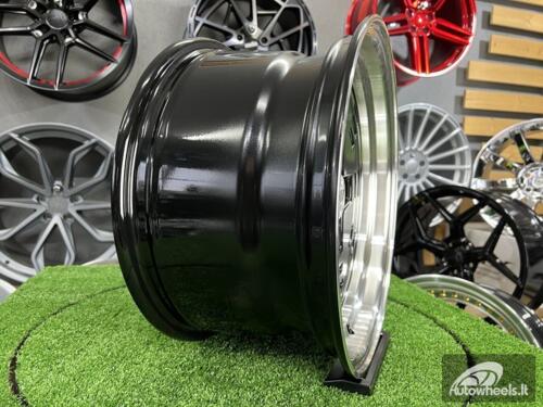 Ratlankis JDM AME A3C Style | R15X8J 4X100 ET25 73.1 Black with polished lip