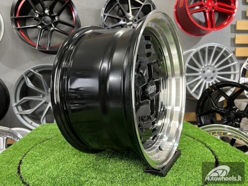 Ratlankis JDM AME A3C Style | R15X8J 4X100 ET25 73.1 Black with polished lip